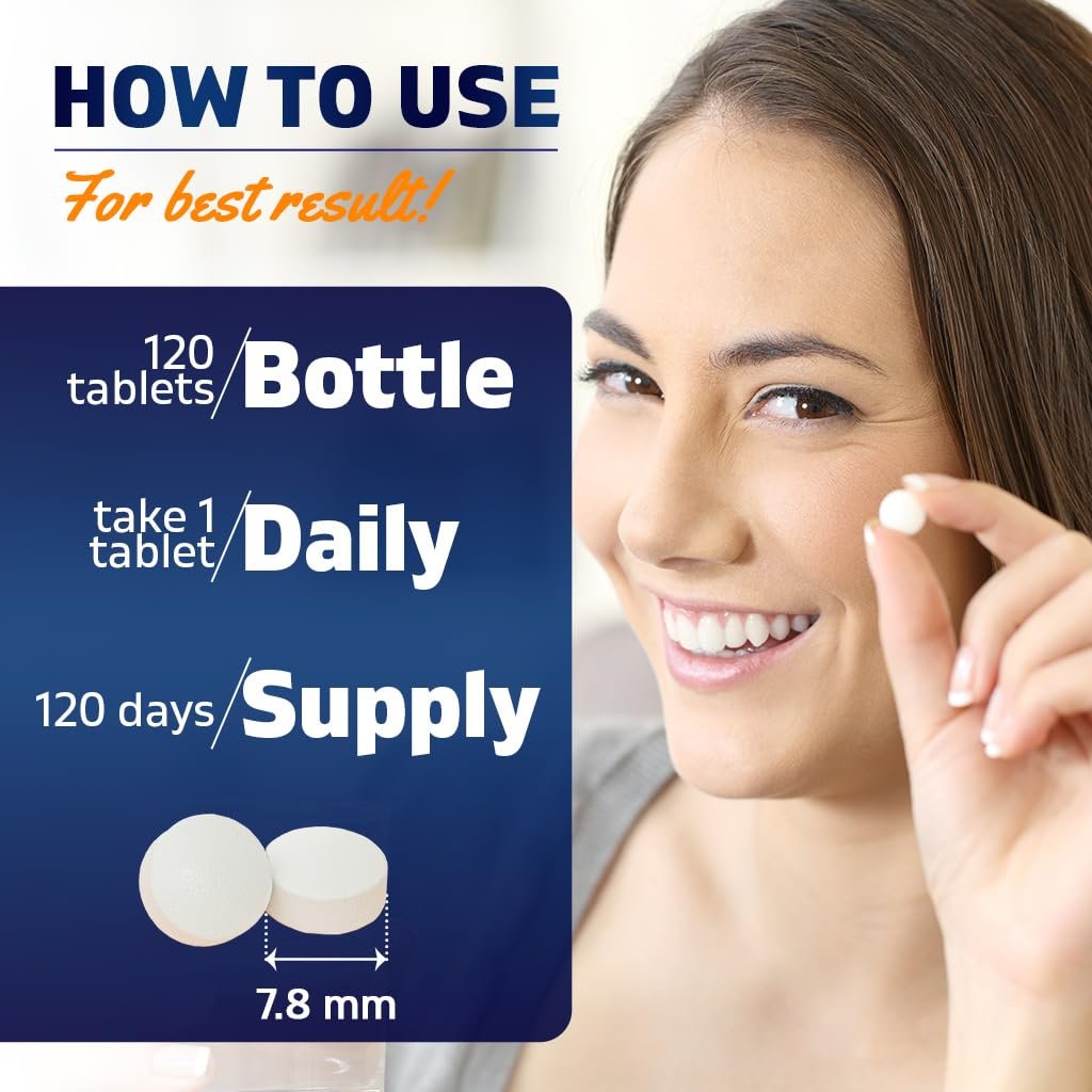 Vitamatic Folsäure 5 mg (5000 mcg) – 120 vegane Tabletten pro Flasche | Packung mit 2 (insgesamt 240 Tabletten) Vitamin B9 (Folat) | Unterstützt Herzgesundheit, Gehirnfunktion und pränatales Wohlbefinden