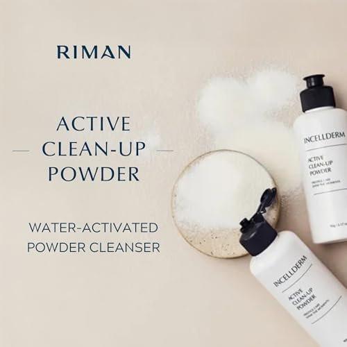 INCELLDERM Active Clean-Up Powder 90g (3,17 oz) – Wasseraktiviertes Reinigungspulver mit Papain-Enzymen, sanfte Peeling- und Hautbarriere-Unterstützung, pflanzliche Formel