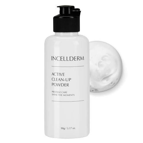 INCELLDERM Active Clean-Up Powder 90g (3,17 oz) – Wasseraktiviertes Reinigungspulver mit Papain-Enzymen, sanfte Peeling- und Hautbarriere-Unterstützung, pflanzliche Formel