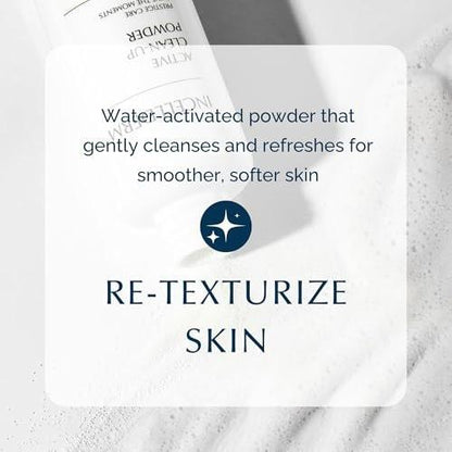 INCELLDERM Active Clean-Up Powder 90g (3,17 oz) – Wasseraktiviertes Reinigungspulver mit Papain-Enzymen, sanfte Peeling- und Hautbarriere-Unterstützung, pflanzliche Formel