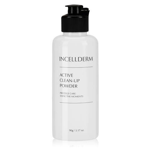 INCELLDERM Active Clean-Up Powder 90g (3,17 oz) – Wasseraktiviertes Reinigungspulver mit Papain-Enzymen, sanfte Peeling- und Hautbarriere-Unterstützung, pflanzliche Formel