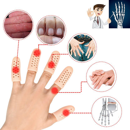 Pnrskter Gel Fingerkappen – 14 Stück, atmungsaktiv und bequem, ideal bei Triggerfinger, Handekzem, rissigen Fingern und Arthritis