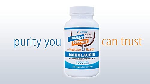 Lauricare Monolaurin Kapseln – Immununterstützung & Darmgesundheit – 1000 mg pro Portion – 100 Kapseln