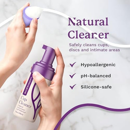 EcoBlossom Menstruationsbecher Reiniger – Ungelüfteter Schaumreiniger für Silikon-Periodenscheiben – 150 ml (5 oz)