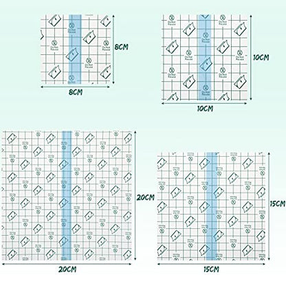 BBTO 100 Stück Transparente Stretch-Klebebandagen, wasserdichte klare Pflasterabdeckungen, Schutzfolie für Dusche (3,4,6,8 Zoll)