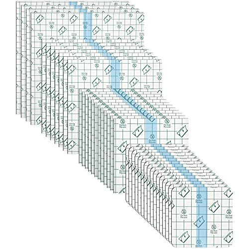 BBTO 100 Stück Transparente Stretch-Klebebandagen, wasserdichte klare Pflasterabdeckungen, Schutzfolie für Dusche (3,4,6,8 Zoll)