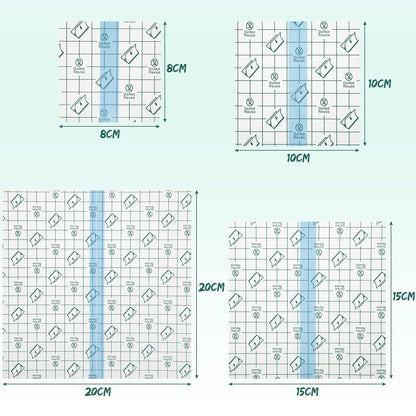 BBTO 100 Stück Transparente Stretch-Klebebandagen, wasserdichte klare Pflasterabdeckungen, Schutzfolie für Dusche (3,4,6,8 Zoll)