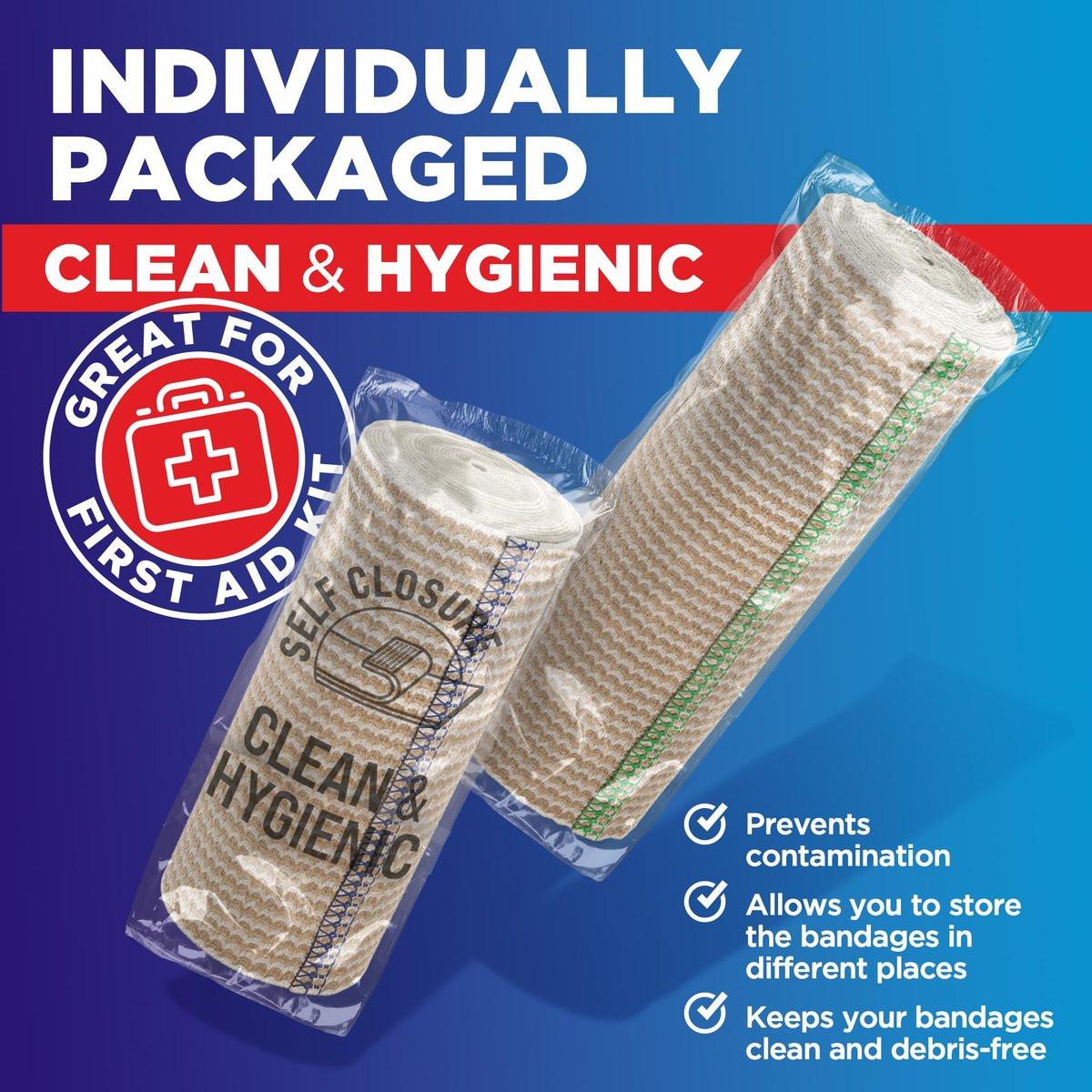 Hochleistungs-Elastikbandage Wickel - 6er Pack (2x2in, 2x3in, 2x4in) - Selbstschließende Kompressionsbandage für Bein, Knöchel, Handgelenk und Knie - für Erste-Hilfe-Set und nach der Operation