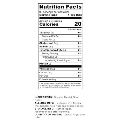 Terrasoul Superfoods Bio Dattelzucker, 454 g - Niedriger glykämischer Index | Unraffiniert | Spurenmineralien