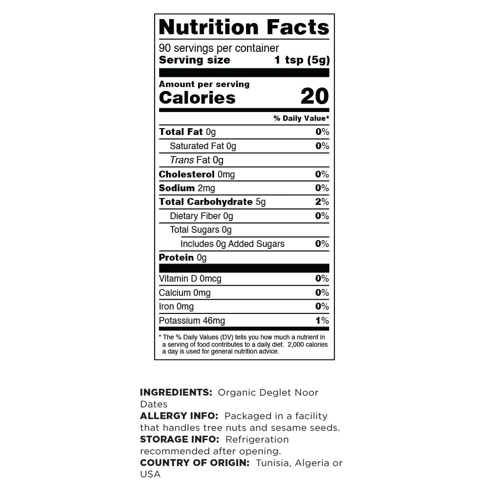 Terrasoul Superfoods Bio Dattelzucker, 454 g - Niedriger glykämischer Index | Unraffiniert | Spurenmineralien