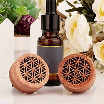 KILOSTEP Auto-Duftdiffuser aus Holz – 2 Stück Aromatherapie Diffuser mit Lüftungsklammer