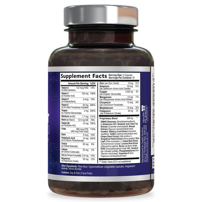 Gehirn Gedächtnis Ergänzung - 3X Stärke Nootropika für Konzentration, Klarheit & Fokus Unterstützung - Gehirngesundheit kognitive Vitamine mit Bacopa, Phosphatidylserin & DMAE, Gehirn Booster, 120 Kapseln