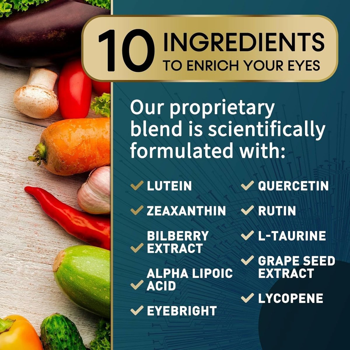 Augenvitamin 3-fach Stärke – Lutein & Zeaxanthin für Sehkraft, Makulagesundheit & trockene Augen – mit Zink, Vitamin C, E & Mineralien – 120 Kapseln