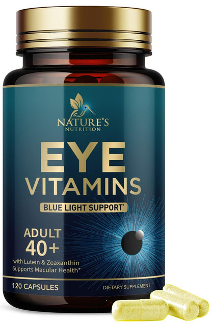 Augenvitamin 3-fach Stärke – Lutein & Zeaxanthin für Sehkraft, Makulagesundheit & trockene Augen – mit Zink, Vitamin C, E & Mineralien – 120 Kapseln