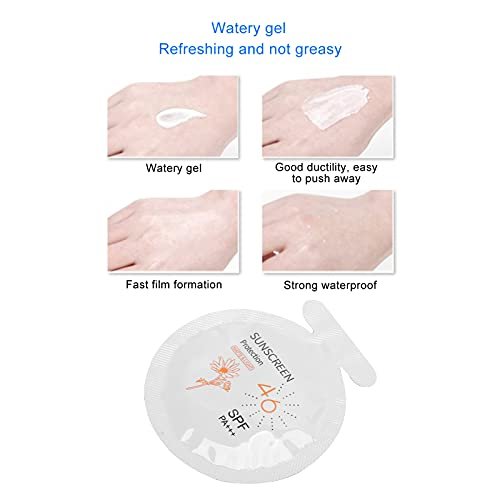 Gegong Sonnencreme SPF46 PA+++, 20er-Pack Feuchtigkeitsspendender Sonnenschutz, 3ml Gesichts- und Körpersonnenmilch, Wasserbeständig für Sport & Alltag