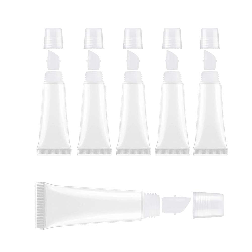 6er-Pack Lipgloss-Tuben 8 ml – Leere, durchsichtige, nachfüllbare Lippenpflegebehälter für DIY-Kosmetik und Reise