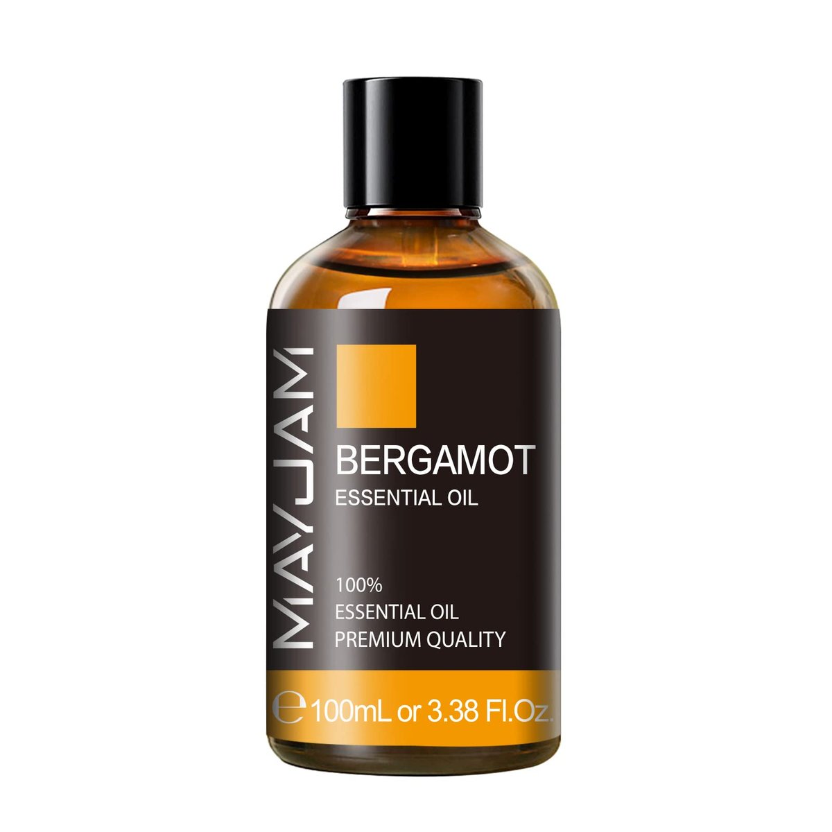 Bergamotte Ätherisches Öl, MAYJAM Premium Reines Ätherisches Öl, 100 ml Große Flasche für Diffuser, Seifen- und Kerzenherstellung, Ideal für Zuhause, Büro, Auto und Yoga