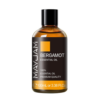 Bergamotte Ätherisches Öl, MAYJAM Premium Reines Ätherisches Öl, 100 ml Große Flasche für Diffuser, Seifen- und Kerzenherstellung, Ideal für Zuhause, Büro, Auto und Yoga