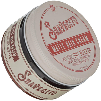 Suavecito Pomade Matte Haarcreme mit DHT-Blocker für Haarwachstum - Leichter Halt, matter Glanz für dünner werdendes Haar