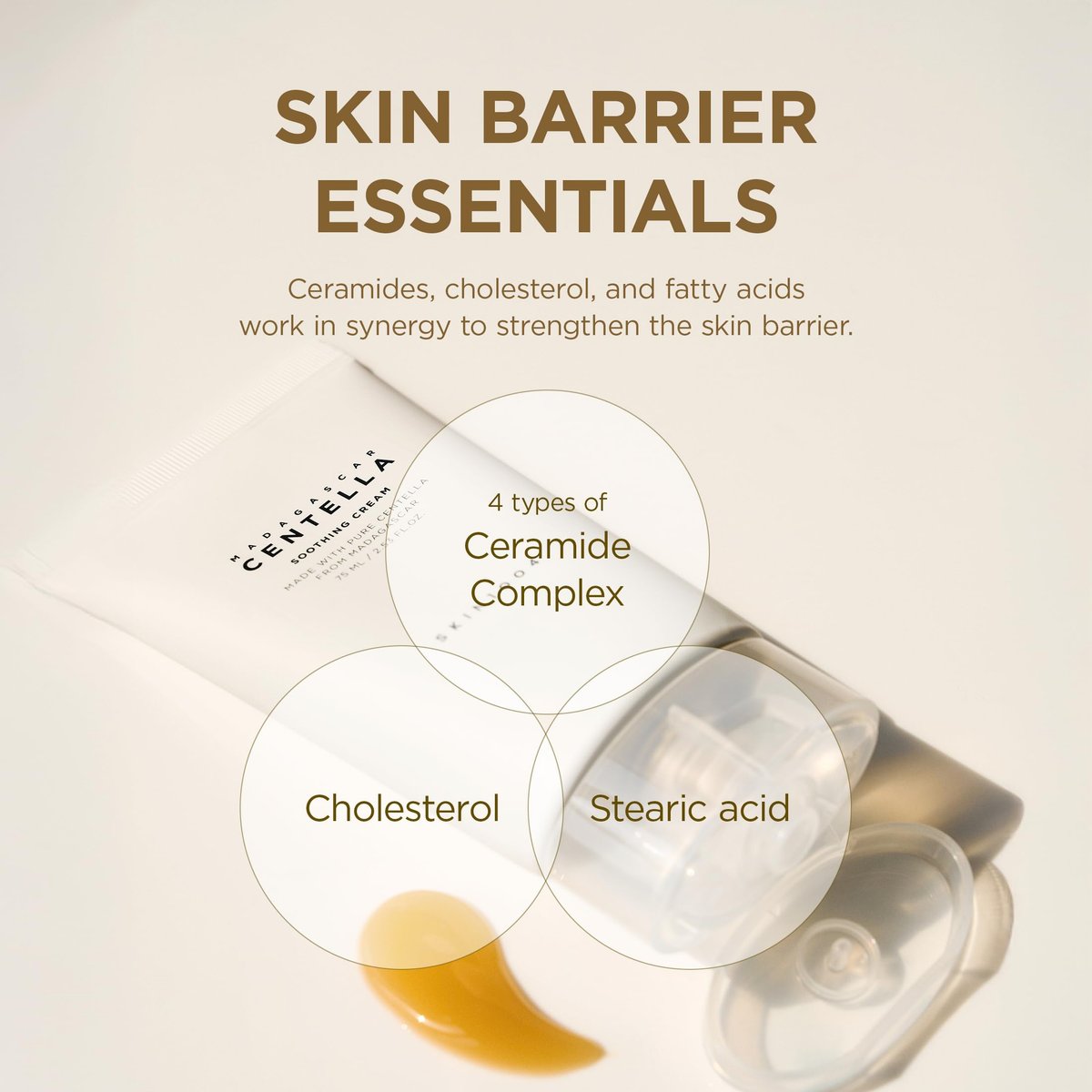 SKIN1004 Centella Beruhigende Creme – Feuchtigkeitscreme mit Centella Asiatica, Koreanische Centella Creme zur Beruhigung & Unterstützung der Hautbarriere, Cica Gel Creme, Koreanische Hautpflege, 75 ml