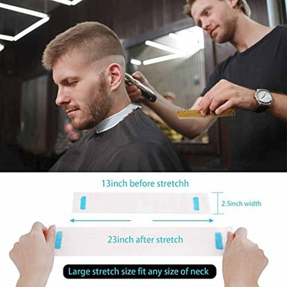 IOOROSE 10 Rollen Einweg-Friseurpapier Nackenstreifen, 1000 Stück, 2,6 x 33 cm, professioneller dehnbarer Papier-Nackenband-Schutz, Friseurzubehör