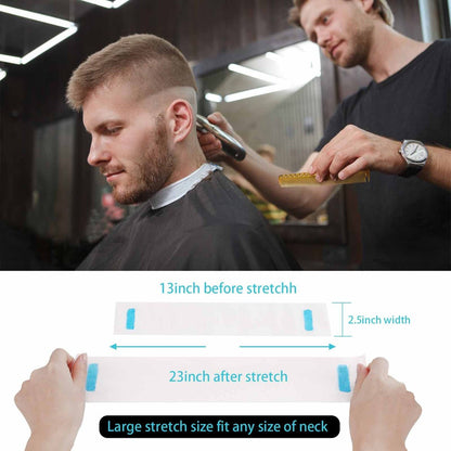 IOOROSE 10 Rollen Einweg-Friseurpapier Nackenstreifen, 1000 Stück, 2,6 x 33 cm, professioneller dehnbarer Papier-Nackenband-Schutz, Friseurzubehör