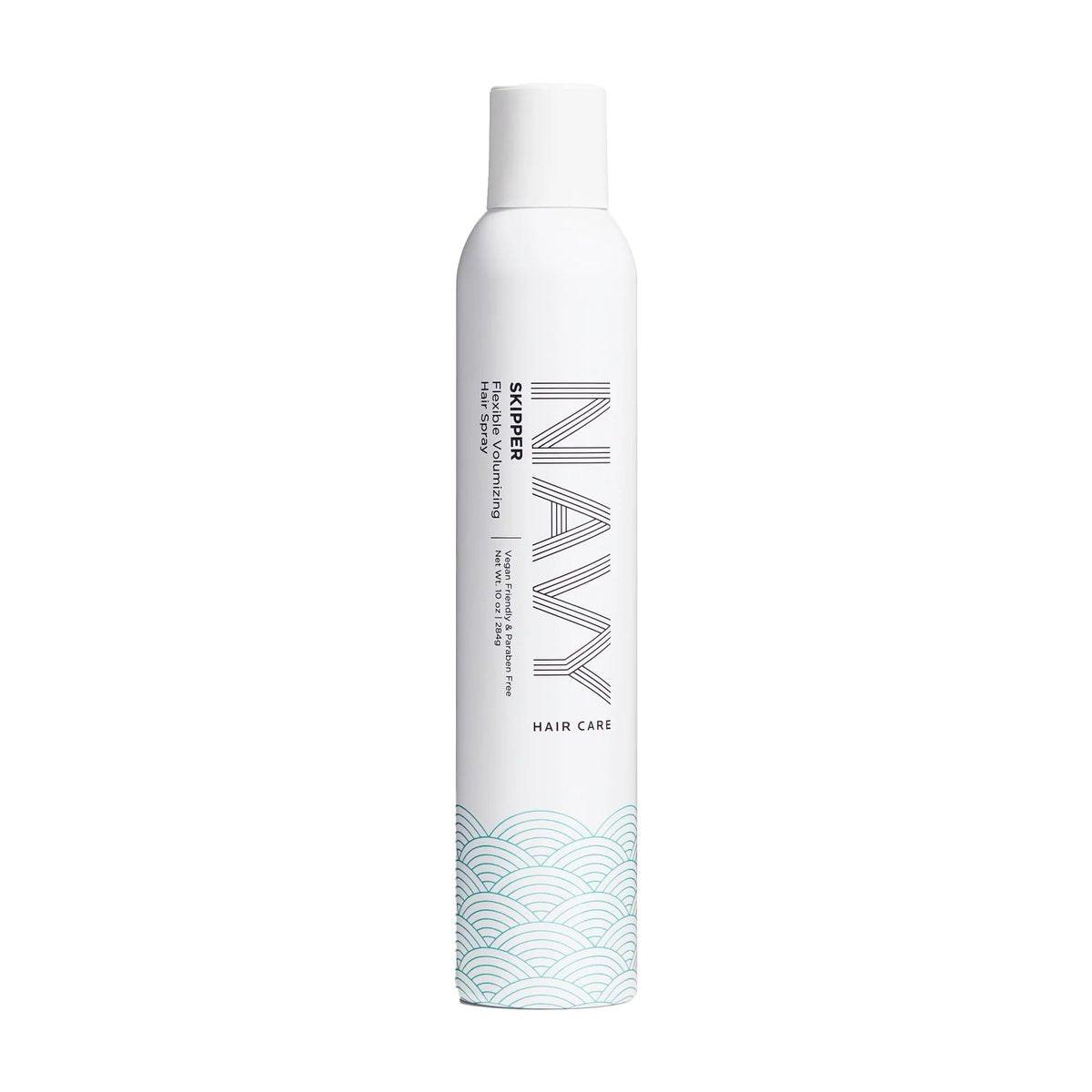 NAVY HAIR CARE Skipper Volumen- und Fülle-Haarspray | Flexibler Halt für feines, dünnes Haar | Bürstbarer Finish, feuchtigkeitsbeständig, schnell trocknend | 295 ml