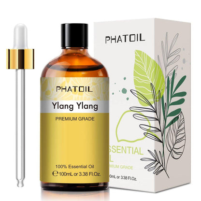 PHATOIL 100ml Ylang-Ylang-Öl – Reines ätherisches Öl für Diffuser, Luftbefeuchter, Seifen- und Kerzenherstellung (3,38 fl.oz)