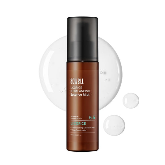 ACWELL Licorice pH Balancing Essence Hydrating Face Mist – Ultrafeiner Nebel mit dreifacher Hyaluronsäure & Panthenol, beruhigende Feuchtigkeit & Barriere-Reparatur für empfindliche Haut, 100 ml