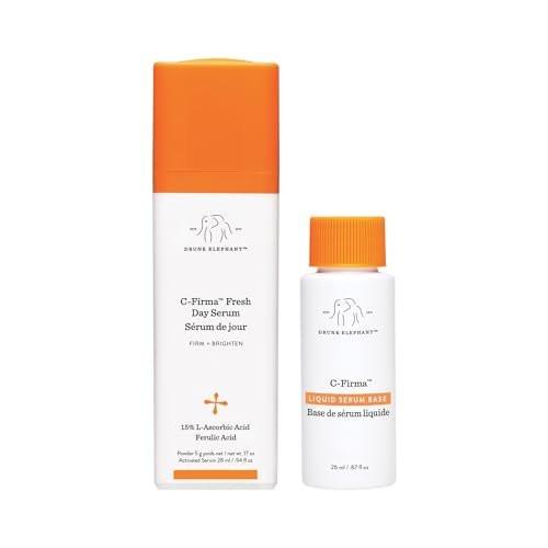 Drunk Elephant C-Firma Fresh Day Serum – 28 ml / 0,94 fl oz – 15 % aufhellendes Vitamin C – Klinische Clean Skincare – Tierversuchsfrei – Dermatologisch getestet – Ohne ätherische Öle, Silikone und Duftstoffe