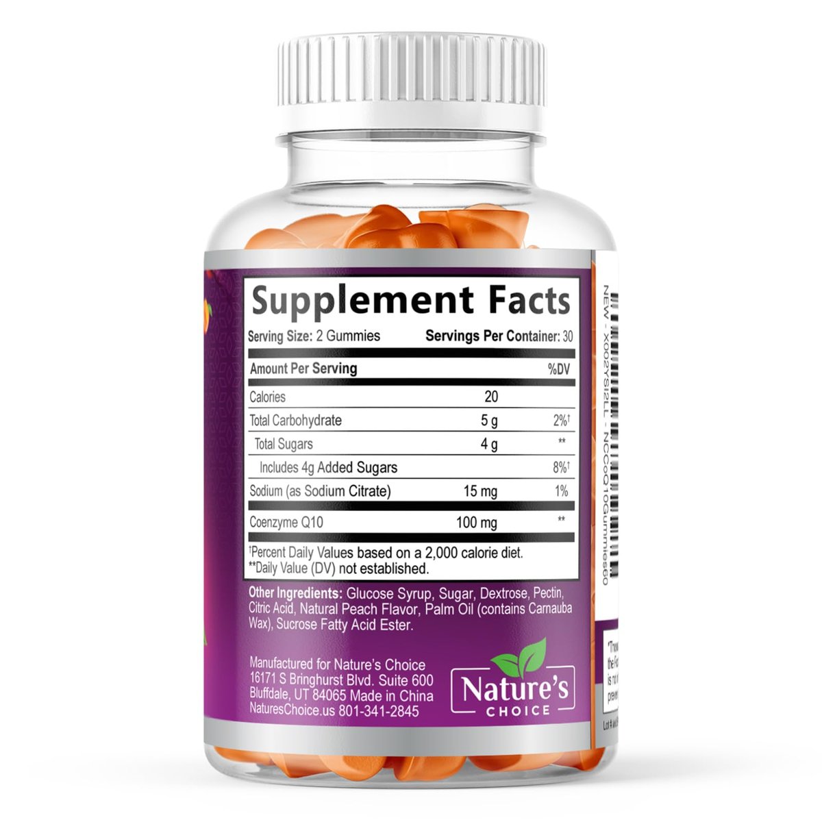 CoQ10 Gummis für Erwachsene - Coenzym Q10 100mg pro Portion - 3-fache Stärke, hochabsorbierendes Antioxidans zur Unterstützung der Herzgesundheit & Energieproduktion - Co Q10 (Coq 10) Nahrungsergänzungsmittel - 120 Gummis