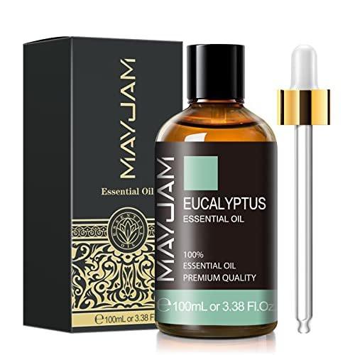 Eukalyptus ätherisches Öl, MAYJAM 3,38 fl.oz Große Flasche reines ätherisches Öl, ideal für Wohnzimmer, Schlafzimmer, Büro und Auto