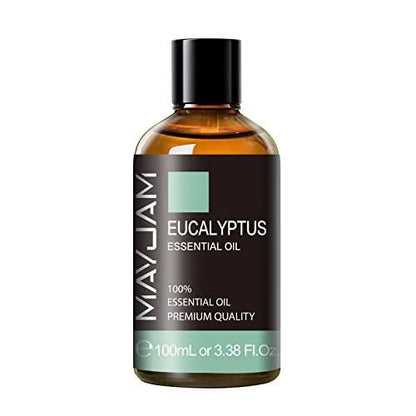Eukalyptus ätherisches Öl, MAYJAM 3,38 fl.oz Große Flasche reines ätherisches Öl, ideal für Wohnzimmer, Schlafzimmer, Büro und Auto