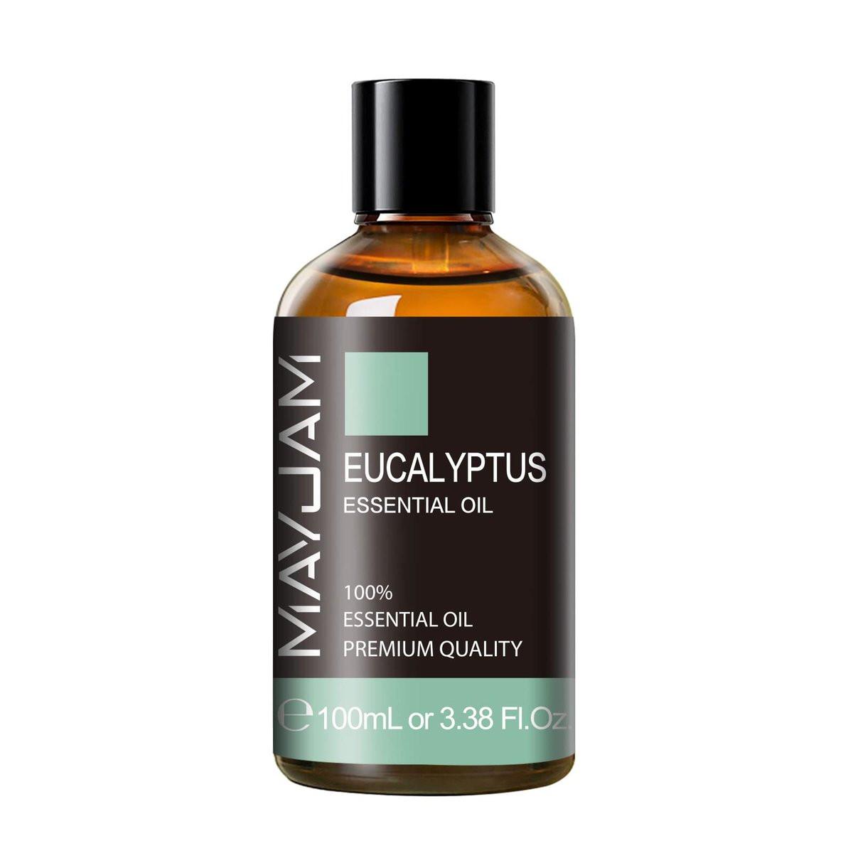 Eukalyptus ätherisches Öl, MAYJAM 3,38 fl.oz Große Flasche reines ätherisches Öl, ideal für Wohnzimmer, Schlafzimmer, Büro und Auto