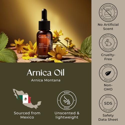 Gya Labs Arnica Öl - 30 ml - Trägeröl für Haare, Haut, Gesicht, Kopfhaut & Körpermassage