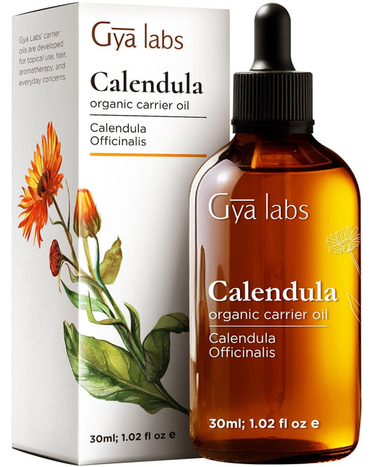 Gya Labs Calendula-Öl – 30 ml – Trägeröl für Haare, Haut, Gesicht, Kopfhaut und Körpermassage