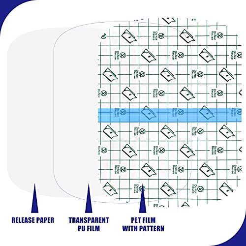 60 Stücke Tattoo-Bandage, wasserdicht, haftend, transparente Second-Skin-Abdeckfolie, Tattoo-Schutzfolie, 2 Größen (10x13 cm & 15x20 cm)