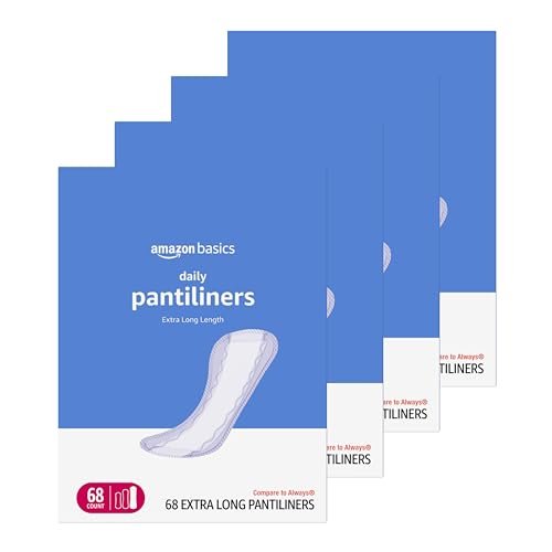 Tägliche Slipeinlagen, extra lang, für Frauen, parfümfrei, saugfähig, 272 Stück (4 x 68)
