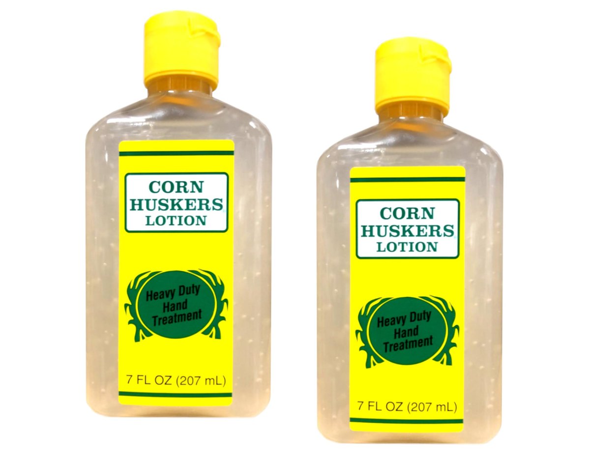 Corn Huskers Hand Lotion für trockene, rissige Hände – schnell einziehend, nicht fettend, schützende Barrierecreme, Feuchtigkeitscreme für raue Haut & Hornhaut, intensive Linderung für Männer und Frauen, 2 x 207 ml