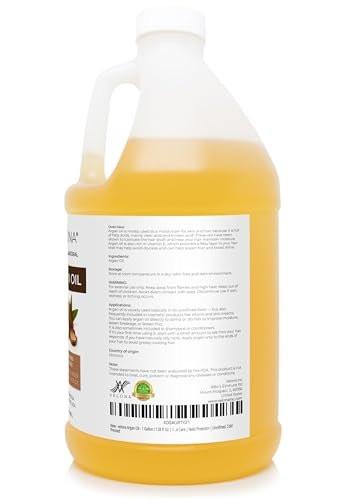 velona Arganöl - 1 Gallone / 128 Fl Oz | 100% Reines und Natürliches Marokko-Öl | Haut-, Körper- und Gesichtspflege | Nagelschutz | Unraffiniert, Kaltgepresst