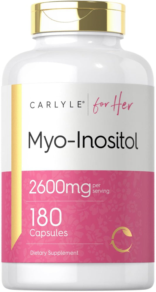 Carlyle Myo-Inositol 2600 mg | 180 Kapseln | Hochdosiertes Nahrungsergänzungsmittel | Non-GMO, Glutenfrei