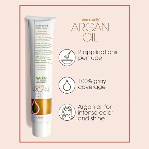 One N' Only Permanent Haarfarbe - Permanente Haarfarbe mit Arganöl - Intensive, genaue Töne mit Grauabdeckung - Verbessert Feuchtigkeit & Elastizität - 5NN Rich Natural Light Braun (85 g)