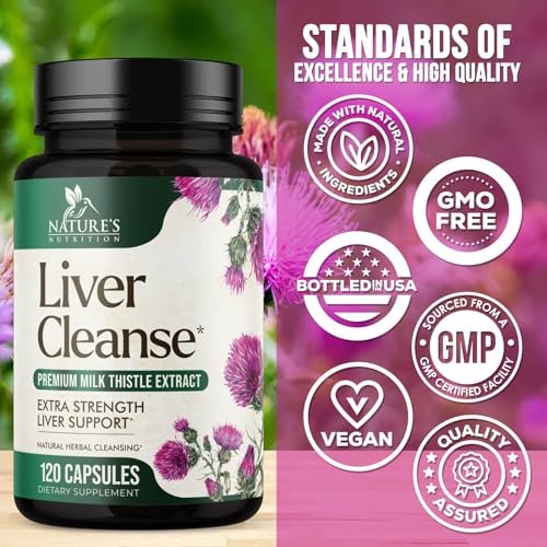 Liver Cleanse Detox & Repair Formula – 20-in-1 Fortschrittliche Leberunterstützung mit Mariendistel, Löwenzahnwurzel, Artischockenextrakt, Kurkuma, Cholin & Rote Bete – 120 vegane Kapseln