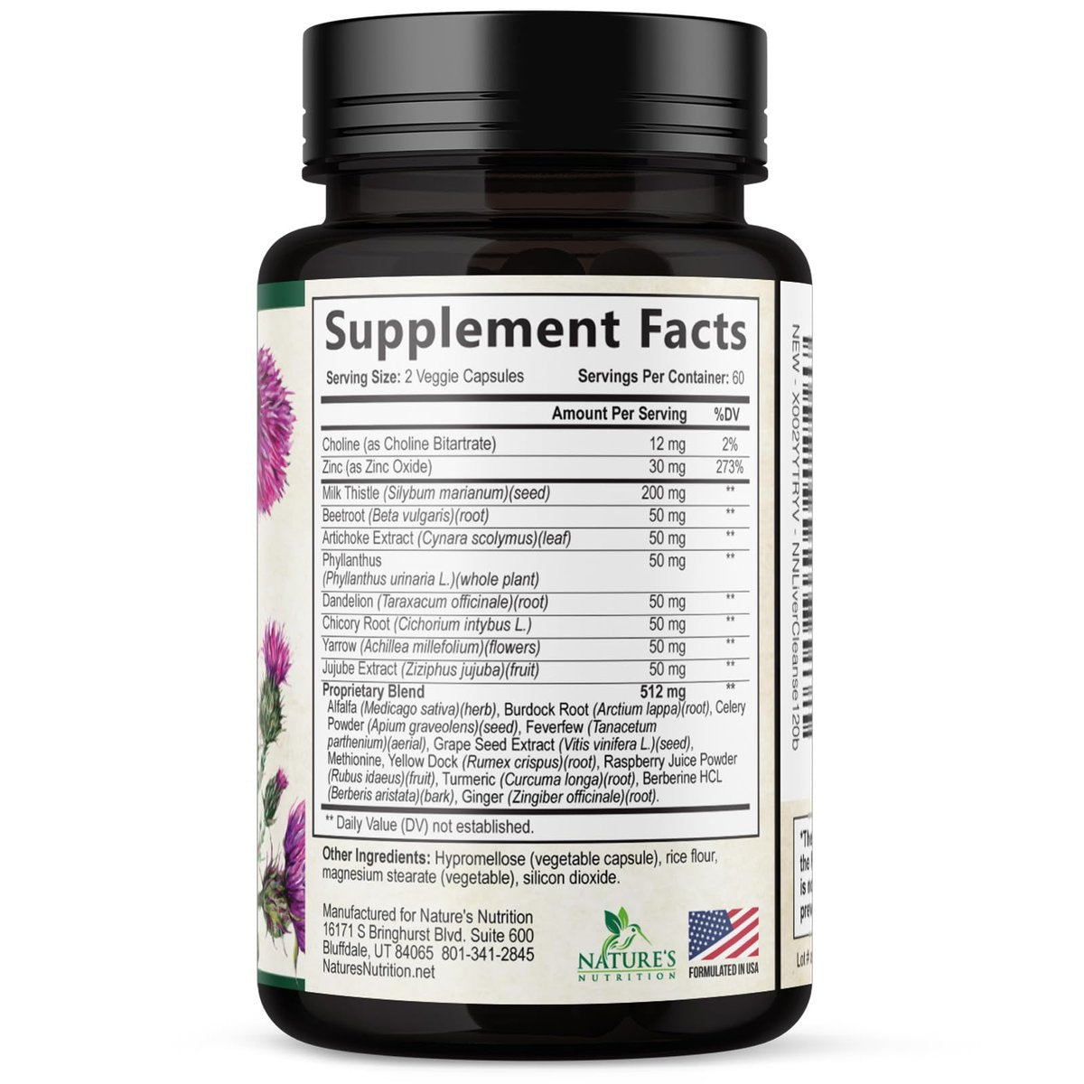 Liver Cleanse Detox & Repair Formula – 20-in-1 Fortschrittliche Leberunterstützung mit Mariendistel, Löwenzahnwurzel, Artischockenextrakt, Kurkuma, Cholin & Rote Bete – 120 vegane Kapseln