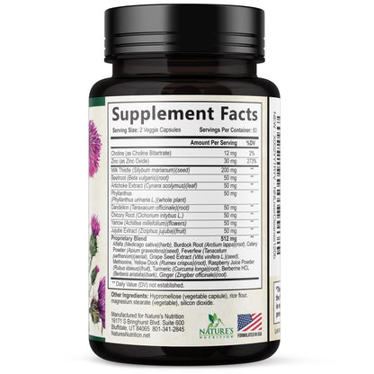 Liver Cleanse Detox & Repair Formula – 20-in-1 Fortschrittliche Leberunterstützung mit Mariendistel, Löwenzahnwurzel, Artischockenextrakt, Kurkuma, Cholin & Rote Bete – 120 vegane Kapseln
