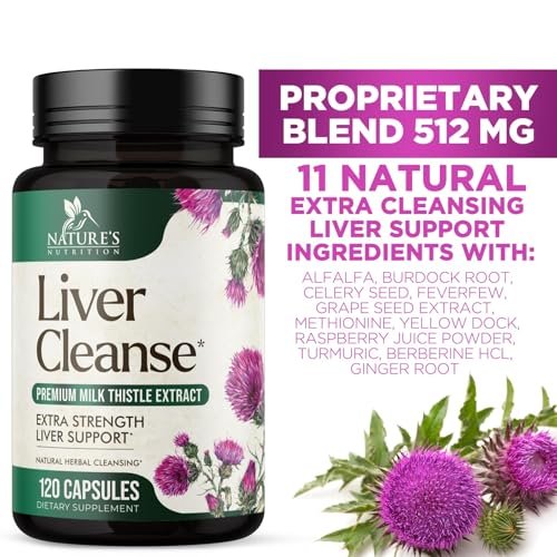 Liver Cleanse Detox & Repair Formula – 20-in-1 Fortschrittliche Leberunterstützung mit Mariendistel, Löwenzahnwurzel, Artischockenextrakt, Kurkuma, Cholin & Rote Bete – 120 vegane Kapseln