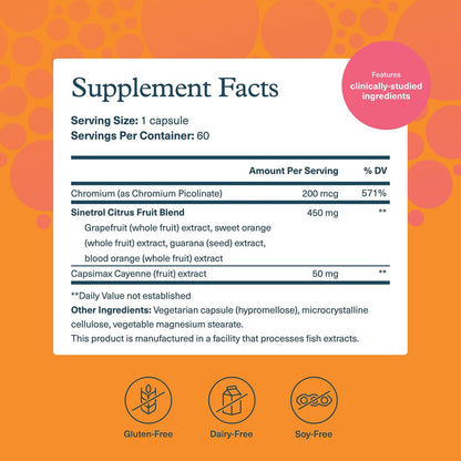 Youtheory Täglicher Fatburner – Unterstützt Körperzusammensetzung & Stoffwechsel – mit Zitrusfruchtmischung, Chrom & Cayenne-Extrakt – Gluten-, Soja- & Milchfrei – 60 vegane Kapseln