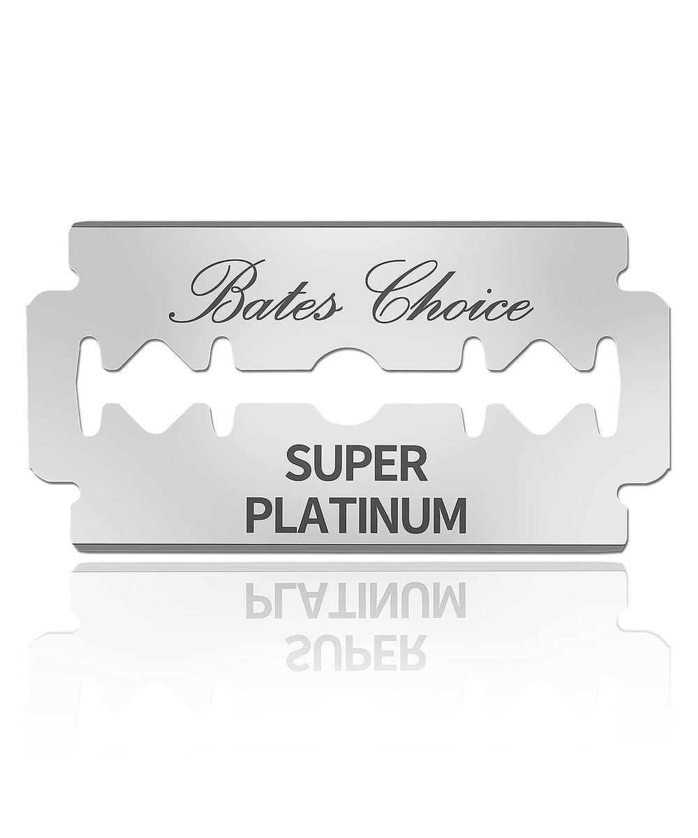 Bates Choice Doppelseiten-Rasierklingen aus Edelstahl – 40er Pack, Nassrasierklingen für Herren