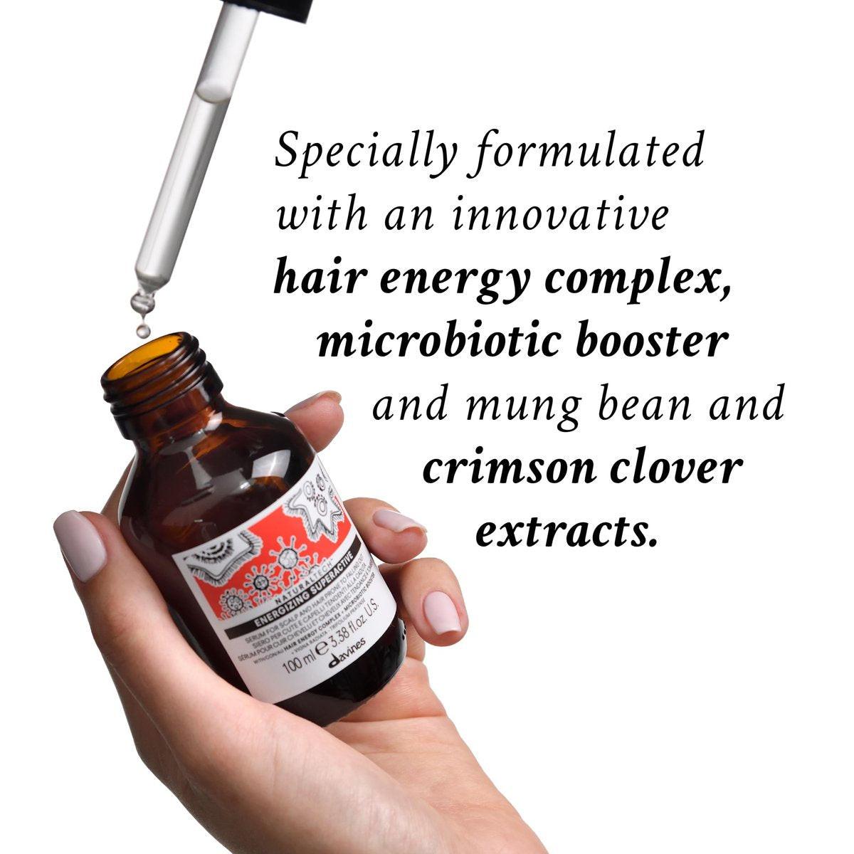 Davines Naturaltech Energizing Superactive Anytime – Stimulierendes & stärkendes Serum gegen Haarausfall und dünner werdendes Haar – mit Koffein und Phytoceuticals – Reisegröße, 100 ml