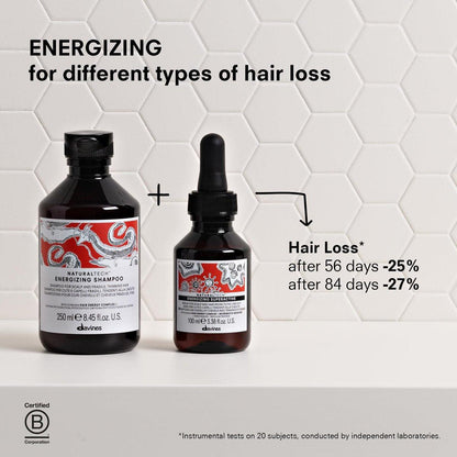 Davines Naturaltech Energizing Superactive Anytime – Stimulierendes & stärkendes Serum gegen Haarausfall und dünner werdendes Haar – mit Koffein und Phytoceuticals – Reisegröße, 100 ml